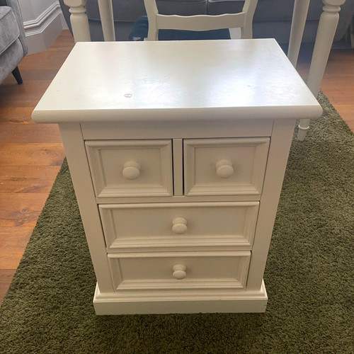 Aspace white bedside - bedside, table
